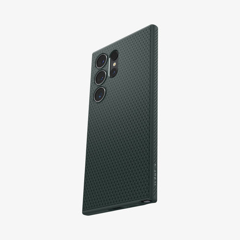 ACS07287 - Galaxy S24 Ultra Case Liquid Air in Matte Black showing the back